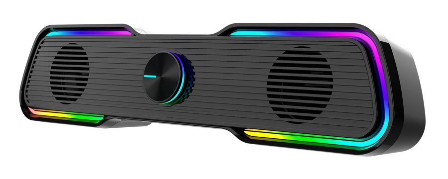 AULA gaming soundbar N-169B 2x 3W RGB USB/3.5mm μαύρο