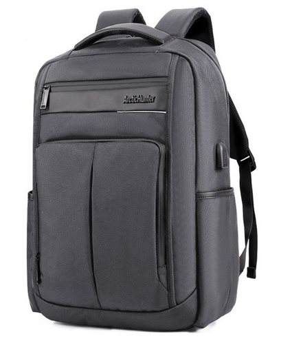 ARCTIC HUNTER τσάντα πλάτης B00121C-GY laptop USB αδιάβροχη γκρι