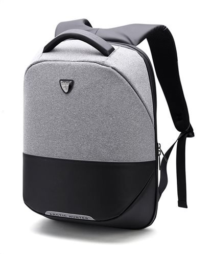 ARCTIC HUNTER τσάντα πλάτης B00216-LG με θήκη laptop αδιάβροχη αν. γκρί