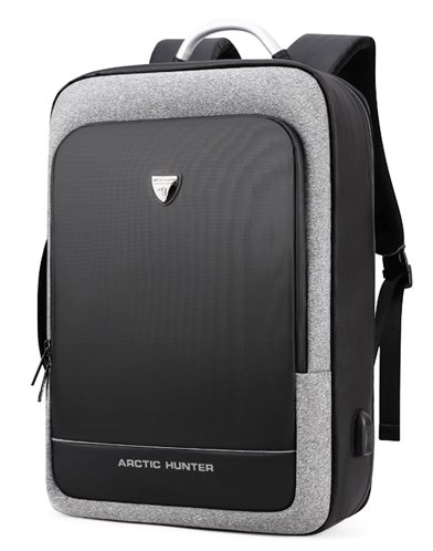 Arctic Hunter τσάντα πλάτης B00227-DG laptop USB ανοιχτό γκρι