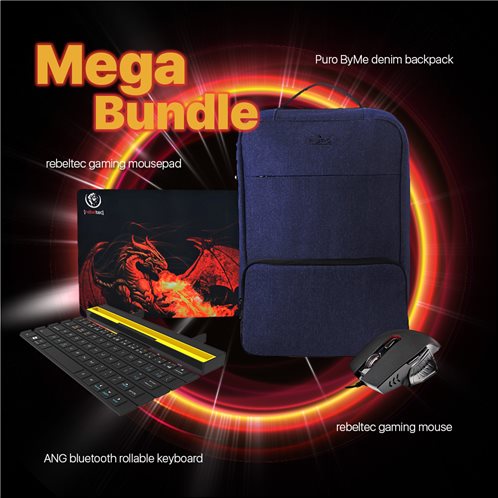 ANG Bundle Gaming Mouse & Mousepad & Ασύρματο Πληκτρολόγιο & Τσάντα Laptop 15.6"