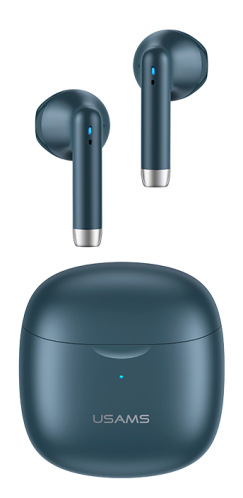 USAMS earphones IA04 με θήκη φόρτισης True Wireless μπλε