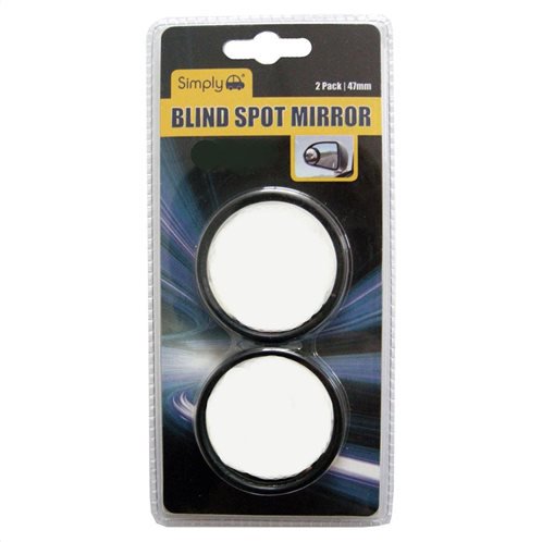 Simply Καθρέφτης Εσωτερικός Αυτοκινήτου Τυφλού Σημείου Μαύρος Στρογγυλός Σετ 2τμχ