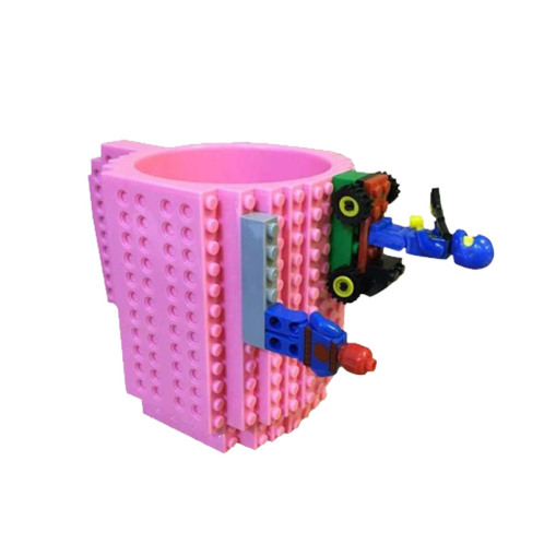 SPM Κούπα Τύπου Lego Χρώματος Ροζ SPM BrickMug-Pink