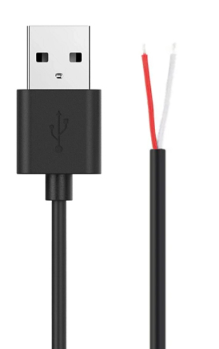 POWERTECH καλώδιο USB CAB-U157 με ελεύθερα άκρα 1m μαύρο
