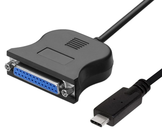 POWERTECH καλώδιο USB-C σε παράλληλη DB25 CAB-UC062 1.8m μαύρο