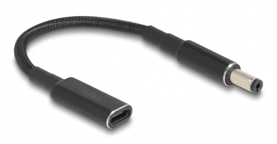 POWERTECH καλώδιο τροφοδοσίας CAB-UC069 USB-C σε 5.5x2.1mm 15cm μαύρο
