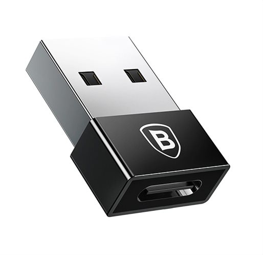 BASEUS αντάπτορας USB σε type-C θηλυκό CATJQ-A01 2.4A μαύρο