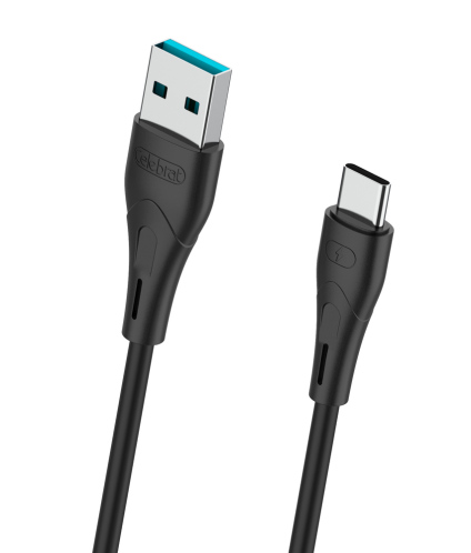 CELEBRAT καλώδιο USB-C σε USB CB-18T 15W 3A 480Mbps 1m μαύρο