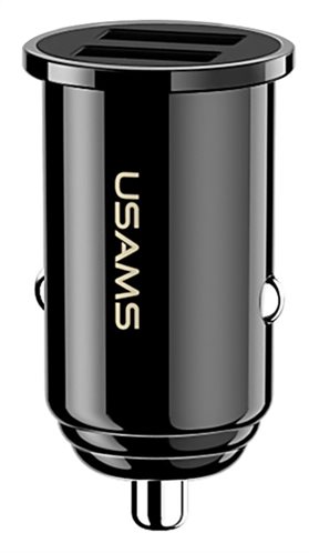 USAMS φορτιστής αυτοκινήτου C8 2x USB 3.1A μαύρος