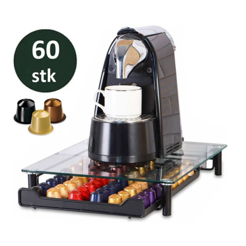 Cheffinger Συρτάρι - Διοργανωτής για 60 Κάψουλες Nespresso και Σταντ Καφετιέρας 31 x 40.5 x 6.5 cm CF-N02