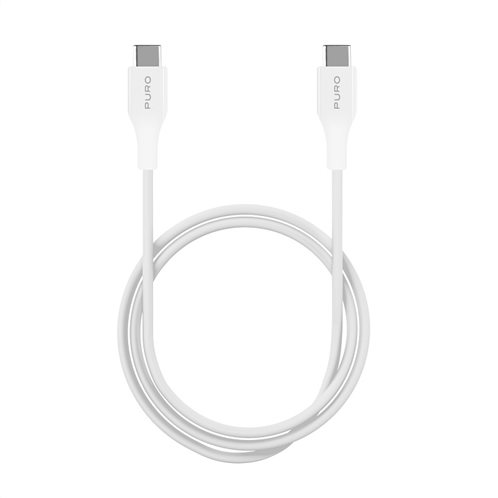 Puro TPE “Plain” Type-C Cable 2.0 to Type-C 2.0 – Άσπρο
