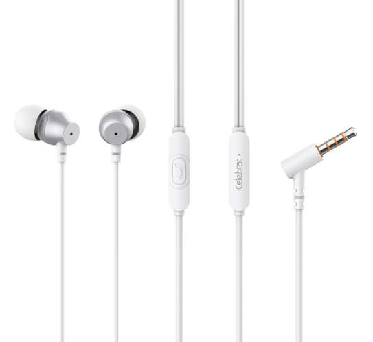 Celebrat Ακουστικά με Μικρόφωνο D11 3.5mm 1.2m Λευκά