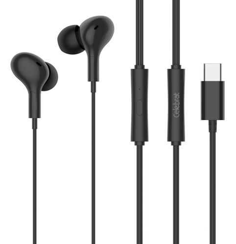 Celebrat Ακουστικά με Μικρόφωνο D13 USB-C 1.2m Μαύρα