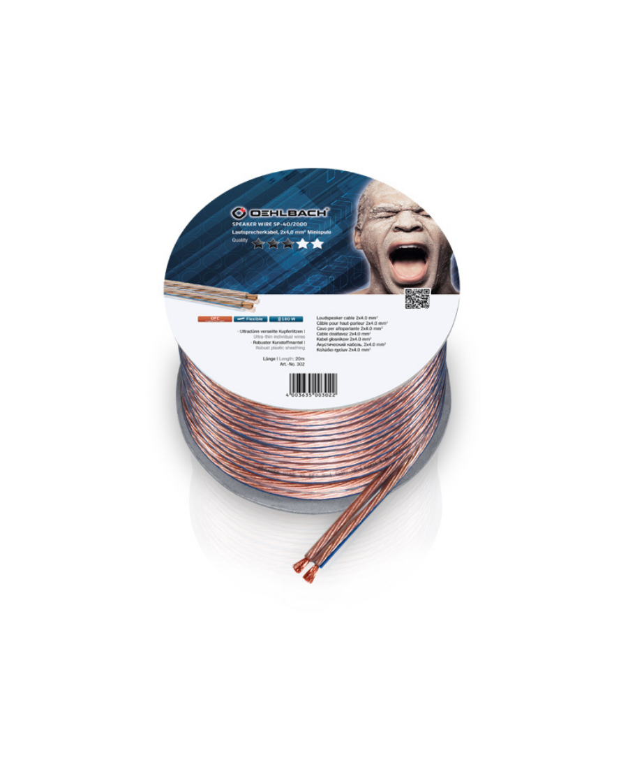Oehlbach Speaker Wire SP-40 Καλώδιο Ηχείων 2 x 4 mm² 20m