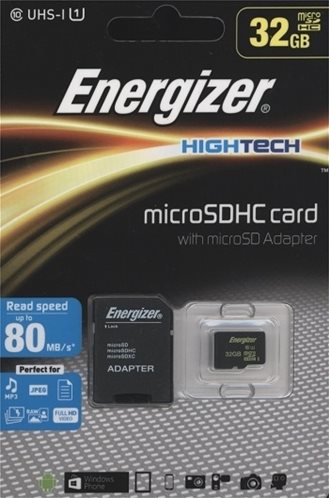 Energizer MSD HighTech microSDHC 32GB U1 with Adapter