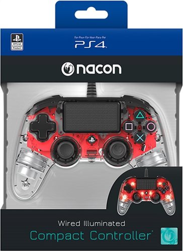 PS4 NACON WIRED CONTROLLER CRYSTAL RED