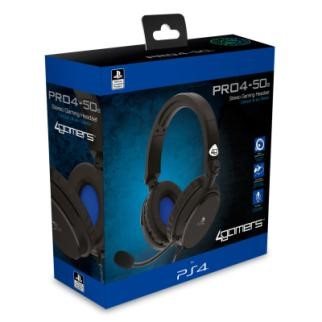 PS4 4GAMERS STEREO GAMING HEADSET BLACK PRO4 -50S