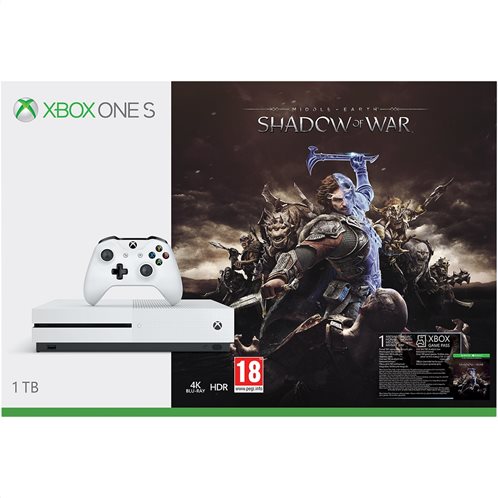 Microsoft Xbox One S 1TB & Shadow Of War