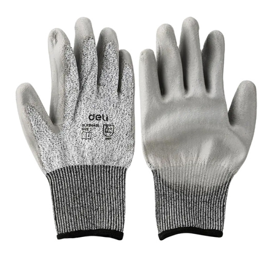 DELI γάντια εργασίας DL521043L ανθεκτικά σε κοψίματα L γκρι