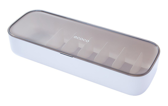 ECOCO κουτί οργάνωσης καλωδίων E2206 με ταινία τύπου velcro λευκό