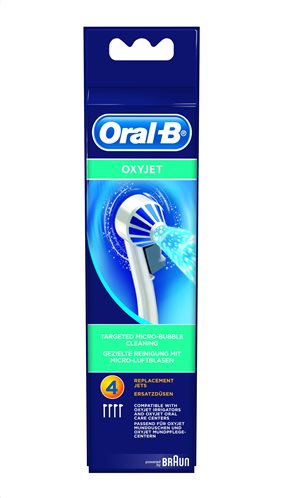 Oral-B Ανταλλακτικά Ακροφύσια, για Επαγγελματικό εκτοξευτή Νερού OxyJet Σετ 4τμχ ED17-4/N