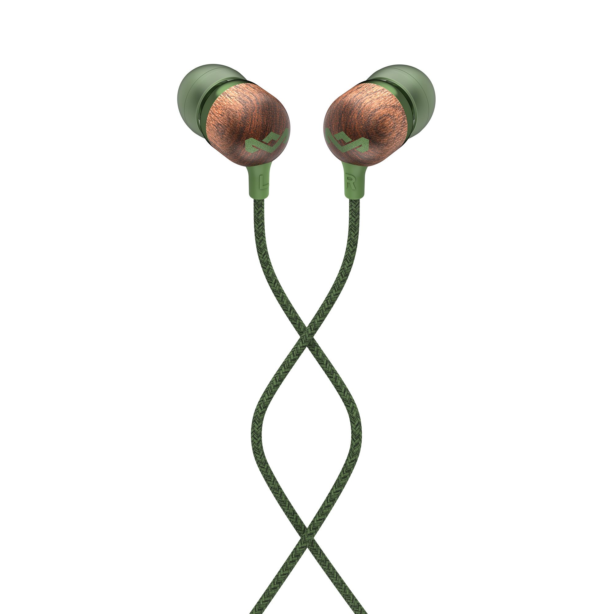 MARLEY Ακουστικά Ψείρες Smile Jamaica με Μικρόφωνο Green - EM-JE041-GR