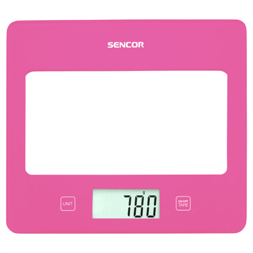 Sencor sks 5028rs (ροζ) ζυγαριά κουζίνας γυάλινη βάση