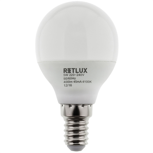 Retlux Λάμπα LED Γλόμπος Ψυχρό Λευκό E14 5W RLL 274