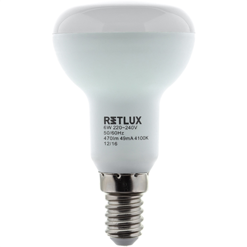 Retlux Λάμπα LED R50 Ψυχρό Λευκό E14 6W RLL 280
