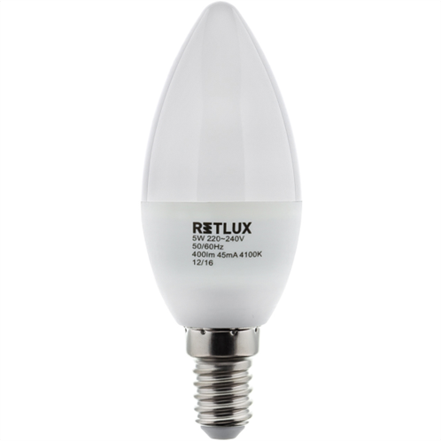 Retlux Λάμπα LED Κερί Ψυχρό Λευκό E14 5W RLL 263