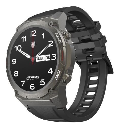 HIFUTURE smartwatch FutureGo Mix2 1.43" IP68 heart rate μαύρο