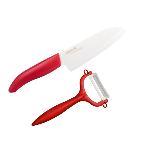 Kyocera Σετ μαχαίρι του Σεφ 14cm και ψιλοφλουδος κοκκινο