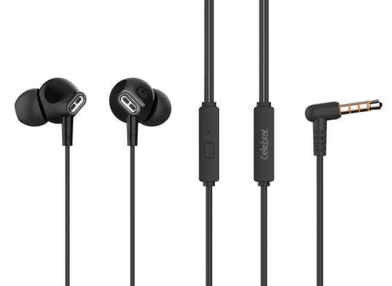 CELEBRAT earphones με μικρόφωνο G21 3.5mm 1.2m μαύρα