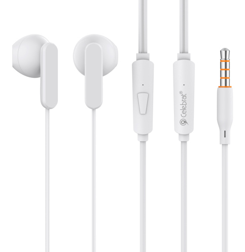 Celebrat Ακουστικά με Μικρόφωνο G23 3.5mm 1.2m Λευκά