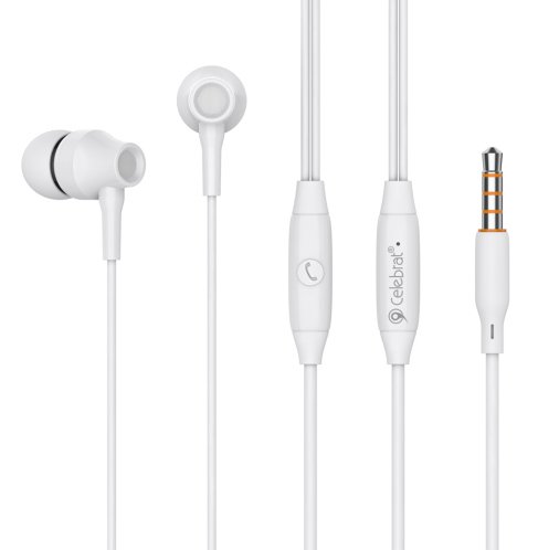 Celebrat Ακουστικά με Μικρόφωνο G25 3.5mm 1.2m Λευκά