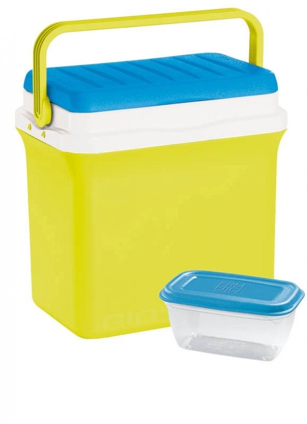 GioStyle Φορητό Ψυγείο Yellow/Blue 22.5lt Ciao με Πλαστικό Δοχείο 1lt