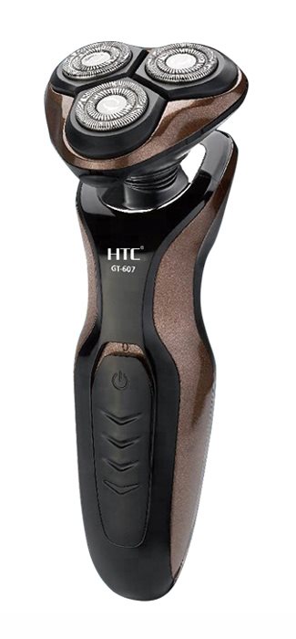 HTC ξυριστική μηχανή GT-607 επαναφορτιζόμενη 4D κεφαλή μαύρη