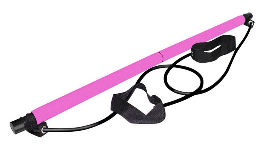 Φορητή μπάρα για ασκήσεις Pilates/Yoga GYM-0021 91cm ροζ