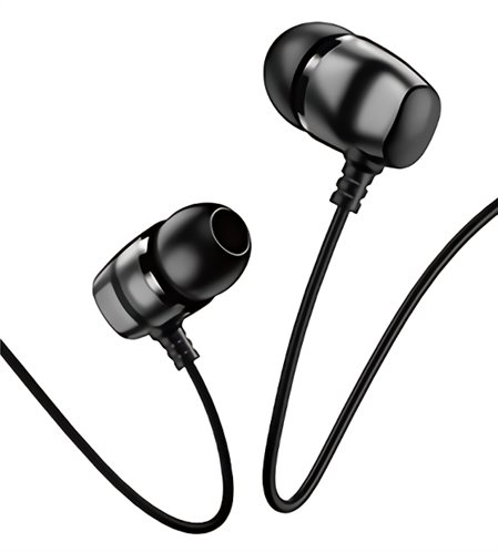 USAMS earphones με μικρόφωνο EP-36 10mm 3.5mm 1.2m μαύρα