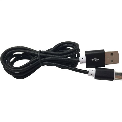 Simply Καλώδιο Data USB to Micro USB 1,5m Πλεκτό Μαύρο