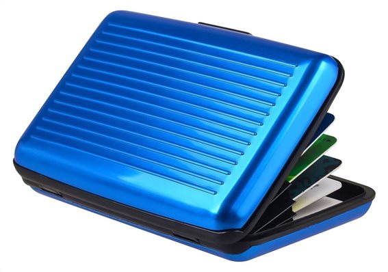 INTIME πορτοφόλι προστασίας ανάγνωσης πιστωτικών καρτών IT-020 μπλε