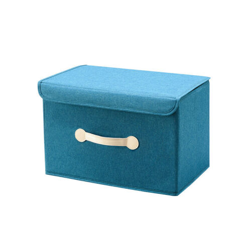 Υφασμάτινο Κουτί Αποθήκευσης με Καπάκι Μπλε 26,5x20x16cm
