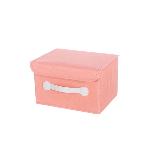 Υφασμάτινο Κουτί Αποθήκευσης με Καπάκι Ροζ 26,5x20x16cm