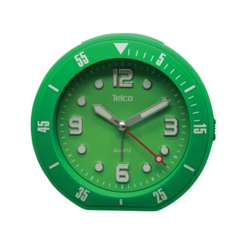 Telco Αθόρυβο αναλογικό ρολόι με rubber Πράσινο