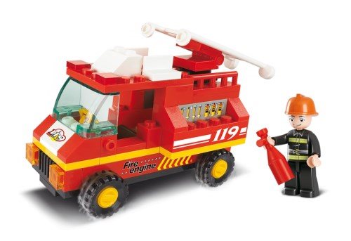 SLUBAN Τουβλάκια Town Fire Truck M38-B0173 74τμχ