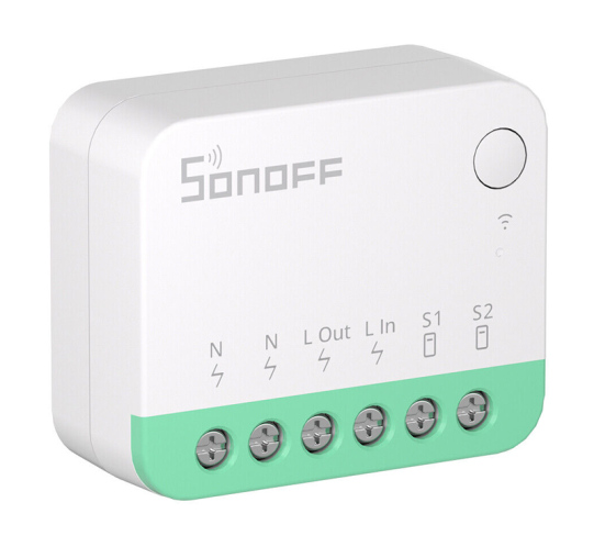 SONOFF smart διακόπτης MINIR4M 2 κανάλια Wi-Fi 10A λευκός