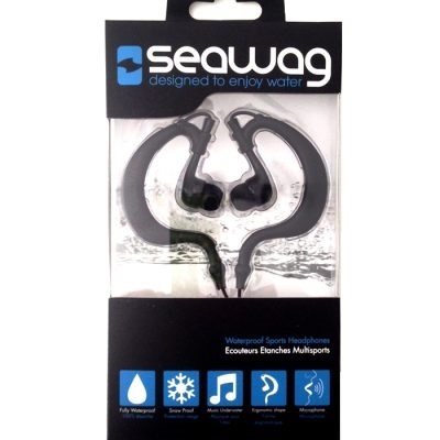 Αδιάβροχα ακουστικά της Seawag, με μικρόφωνο, μαύρα