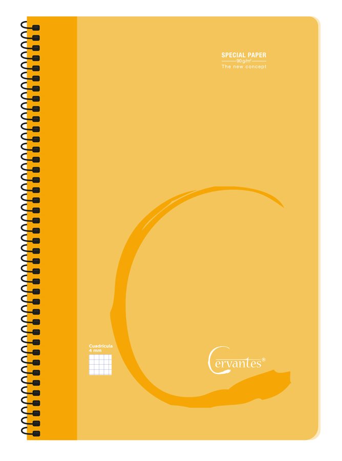 Cervantes Σπιράλ Τετράδιο Μαθηματικών Α4 80φυλλο PB045 Πορτοκαλί