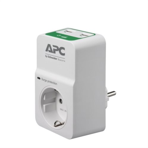 APC Essential SurgeArrest 1 Outlet 230V, 2 Port USB Charger